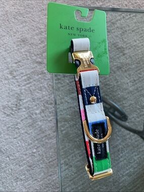 NWT Kate Spade New York Adventure Stripe Dog Collar S/M 11.5"- 15"